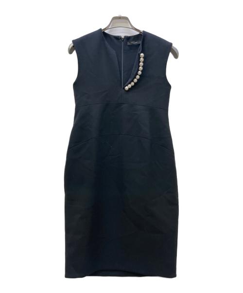 YOKO CHAN（ヨーコチャン）YOKO CHAN (ヨーコチャン) ノースリーブ・キャミソールワンピース ブラック サイズ:36の古着・服飾アイテム