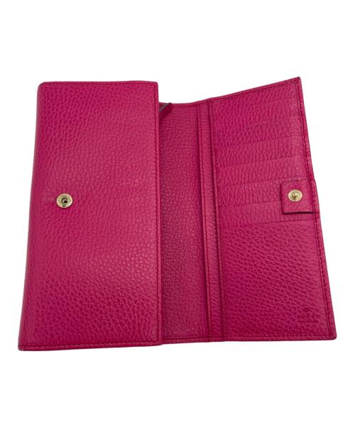 GUCCI（グッチ）GUCCI (グッチ) 長財布 ショッキングピンクの古着・服飾アイテム