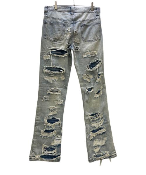 Jaded London（ジェイデッドロンドン）JADED LONDON (ジェイデッドロンドン) クラッシュデニムパンツ ブルー サイズ:W30の古着・服飾アイテム