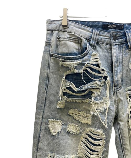 Jaded London（ジェイデッドロンドン）JADED LONDON (ジェイデッドロンドン) クラッシュデニムパンツ ブルー サイズ:W30の古着・服飾アイテム