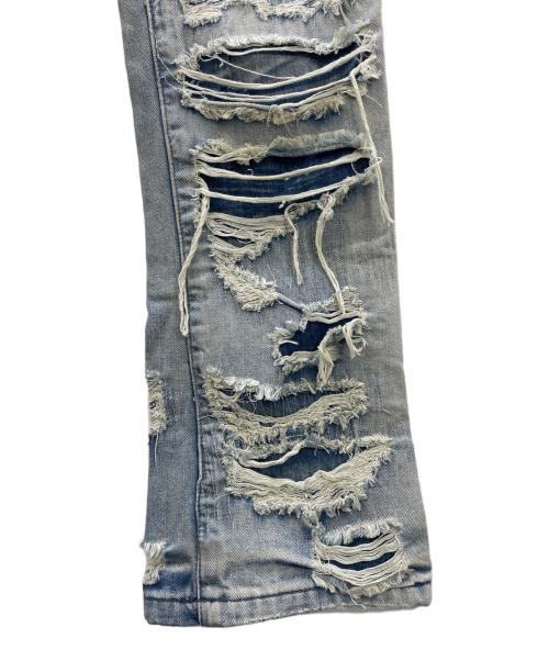 Jaded London（ジェイデッドロンドン）JADED LONDON (ジェイデッドロンドン) クラッシュデニムパンツ ブルー サイズ:W30の古着・服飾アイテム