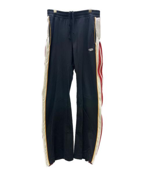 DIESEL（ディーゼル）DIESEL (ディーゼル) トラックパンツ サイドジップ ブラック×ホワイト サイズ:Mの古着・服飾アイテム