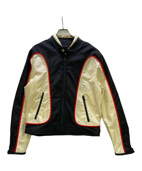 DIESEL（ディーゼル）DIESEL (ディーゼル) レーシングジャケット ブラック×ホワイト サイズ:Lの古着・服飾アイテム