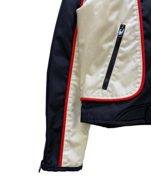 DIESEL（ディーゼル）DIESEL (ディーゼル) レーシングジャケット ブラック×ホワイト サイズ:Lの古着・服飾アイテム