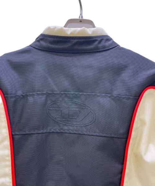 DIESEL（ディーゼル）DIESEL (ディーゼル) レーシングジャケット ブラック×ホワイト サイズ:Lの古着・服飾アイテム