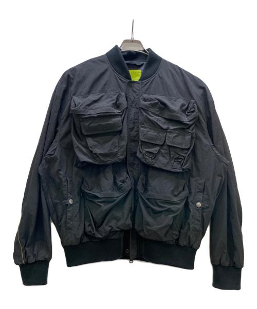 DIESEL（ディーゼル）DIESEL (ディーゼル) ボンバージャケット ブラック サイズ:48の古着・服飾アイテム