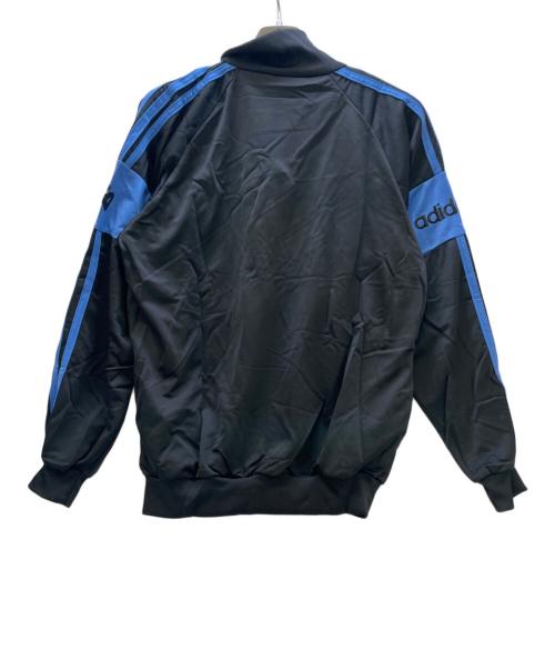 adidas（アディダス）adidas (アディダス) トラックジャケット ブラック×ブルー サイズ:XL 未使用品の古着・服飾アイテム