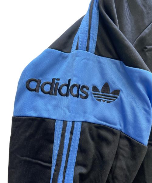 adidas（アディダス）adidas (アディダス) トラックジャケット ブラック×ブルー サイズ:XL 未使用品の古着・服飾アイテム