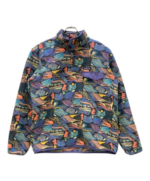 Patagonia（パタゴニア）Patagonia (パタゴニア) フリースジャケット パープル×マルチカラー サイズ:Lの古着・服飾アイテム
