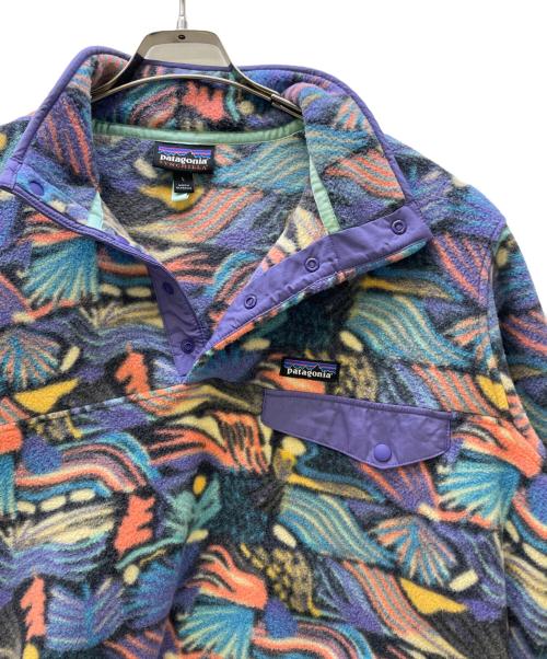 Patagonia（パタゴニア）Patagonia (パタゴニア) フリースジャケット パープル×マルチカラー サイズ:Lの古着・服飾アイテム
