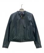 TOMORROW LAND collectionトゥモローランドコレクション）の古着「ラムレザー ジップアップブルゾン」｜ネイビー