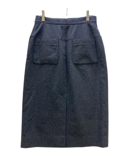 HERMES（エルメス）HERMES (エルメス) ウールスカート グレー サイズ:40の古着・服飾アイテム