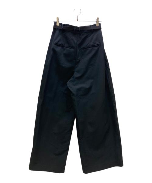 ETRE（エトレ）etre (エトレ) ベルテッドハイウエストタックパンツ ブラック サイズ:Mの古着・服飾アイテム