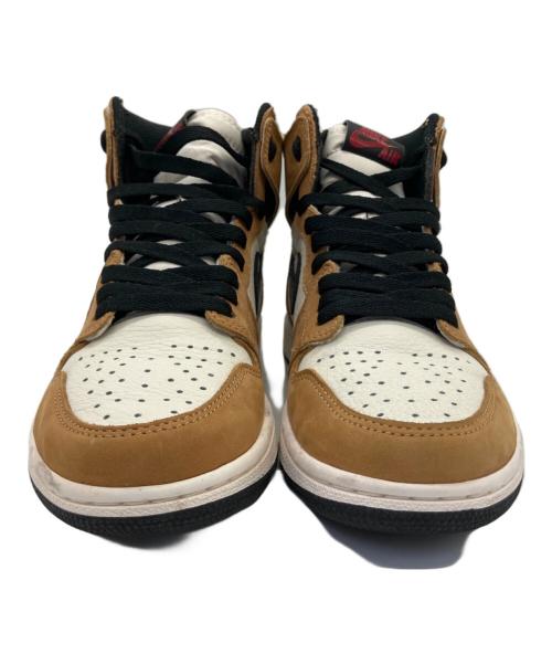 NIKE（ナイキ）NIKE (ナイキ) AIR JORDAN1 RETRO ブラウン×ホワイト サイズ:US7の古着・服飾アイテム