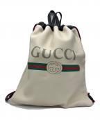 GUCCIグッチ）の古着「ドローストリング バックパック」｜ベージュ