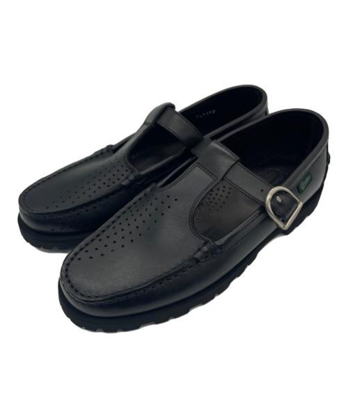 PARABOOT（パラブーツ）PARABOOT (パラブーツ) ストラップローファー ブラック サイズ:７1/2の古着・服飾アイテム