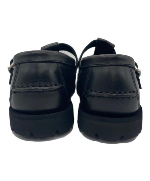 PARABOOT（パラブーツ）PARABOOT (パラブーツ) ストラップローファー ブラック サイズ:７1/2の古着・服飾アイテム