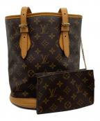 LOUIS VUITTONルイ ヴィトン）の古着「ハンドバッグ モノグラム バケットPM」｜ブラウン