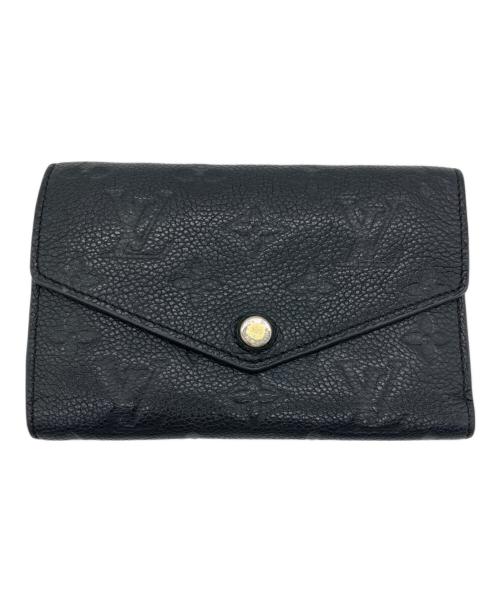 LOUIS VUITTON（ルイ ヴィトン）LOUIS VUITTON (ルイ ヴィトン) 3つ折り財布 モノグラム・アンプラント ブラックの古着・服飾アイテム