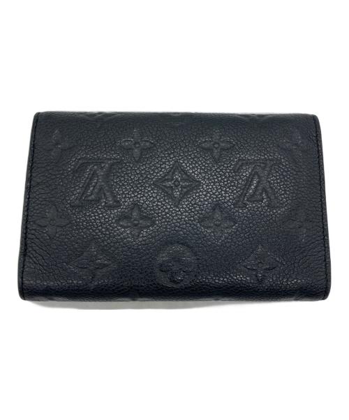 LOUIS VUITTON（ルイ ヴィトン）LOUIS VUITTON (ルイ ヴィトン) 3つ折り財布 モノグラム・アンプラント ブラックの古着・服飾アイテム