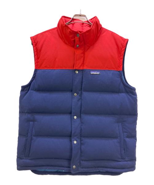Patagonia（パタゴニア）Patagonia (パタゴニア) ダウンベスト ネイビー×レッド サイズ:Lの古着・服飾アイテム