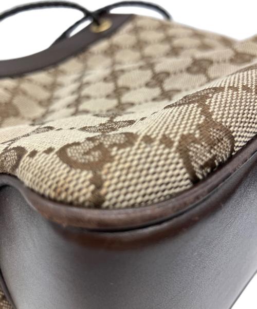 GUCCI（グッチ）GUCCI (グッチ) ハンドバッグ GG ブラウン×ベージュの古着・服飾アイテム
