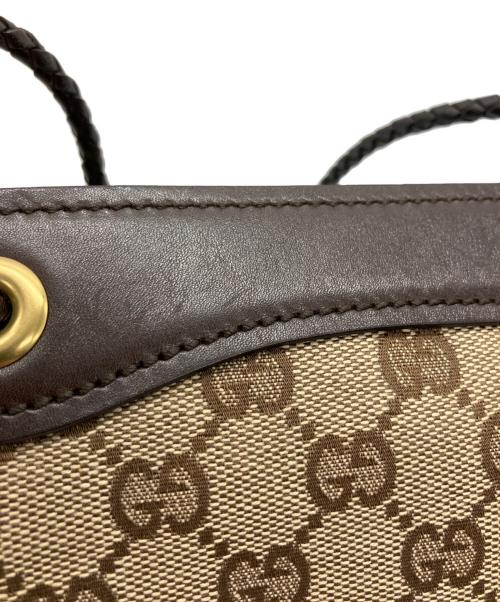 GUCCI（グッチ）GUCCI (グッチ) ハンドバッグ GG ブラウン×ベージュの古着・服飾アイテム