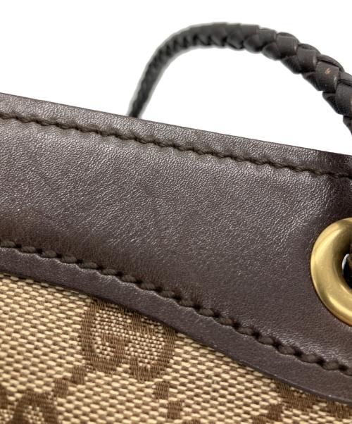 GUCCI（グッチ）GUCCI (グッチ) ハンドバッグ GG ブラウン×ベージュの古着・服飾アイテム