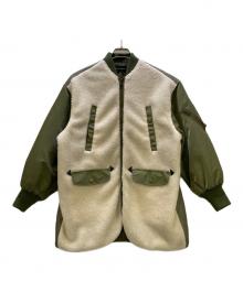 STUMBLY（スタンブリ―）の古着「切替ジャケット」｜オリーブ×アイボリー