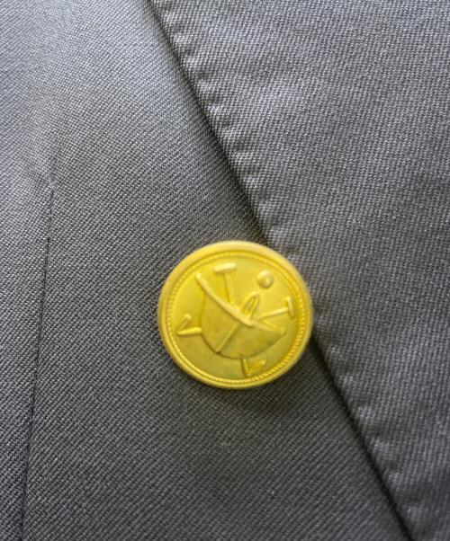 POLO RALPH LAUREN（ポロ・ラルフローレン）POLO RALPH LAUREN (ポロ・ラルフローレン) 金釦ダブルジャケット ネイビーの古着・服飾アイテム