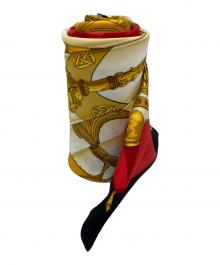 HERMES（エルメス）の古着「シルクスカーフ シルクの太陽」｜ブラック