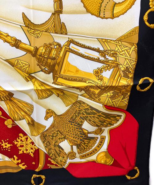 HERMES（エルメス）HERMES (エルメス) シルクスカーフ シルクの太陽 ブラックの古着・服飾アイテム