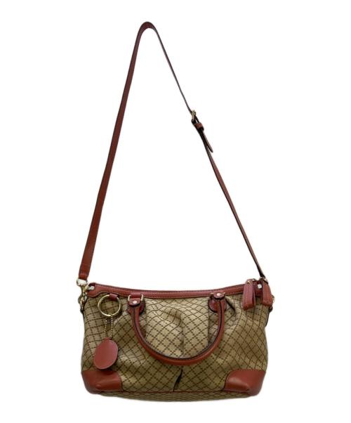 GUCCI（グッチ）GUCCI (グッチ) 2WAYバッグ ベージュ×ピンクの古着・服飾アイテム