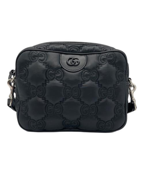 GUCCI（グッチ）GUCCI (グッチ) ナイロンショルダーバッグ ブラックの古着・服飾アイテム