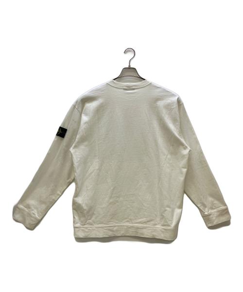 STONE ISLAND（ストーンアイランド）STONE ISLAND (ストーンアイランド) 長袖カットソー HEAVY COTTON JERSEY GARMENT DYED ホワイト サイズ:XLの古着・服飾アイテム