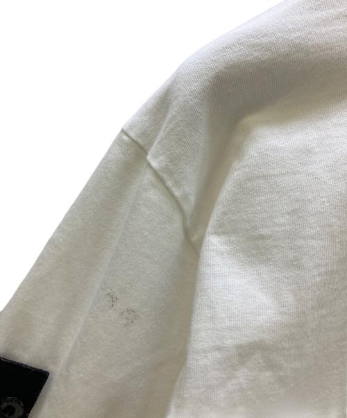 STONE ISLAND（ストーンアイランド）STONE ISLAND (ストーンアイランド) 長袖カットソー HEAVY COTTON JERSEY GARMENT DYED ホワイト サイズ:XLの古着・服飾アイテム