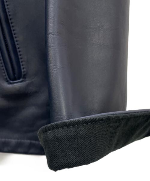 Schott（ショット）Schott (ショット) BEAUTY&YOUTH UNITED ARROWS (ビューティーアンドユースユナイテッドアローズ) レザーライダースジャケット ネイビー サイズ:Mの古着・服飾アイテム