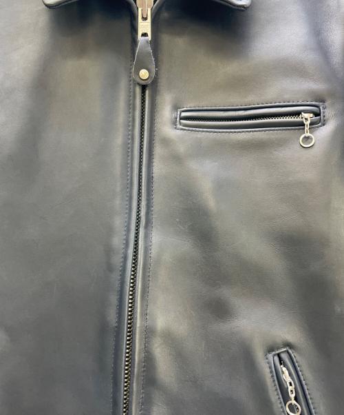 Schott（ショット）Schott (ショット) BEAUTY&YOUTH UNITED ARROWS (ビューティーアンドユースユナイテッドアローズ) レザーライダースジャケット ネイビー サイズ:Mの古着・服飾アイテム