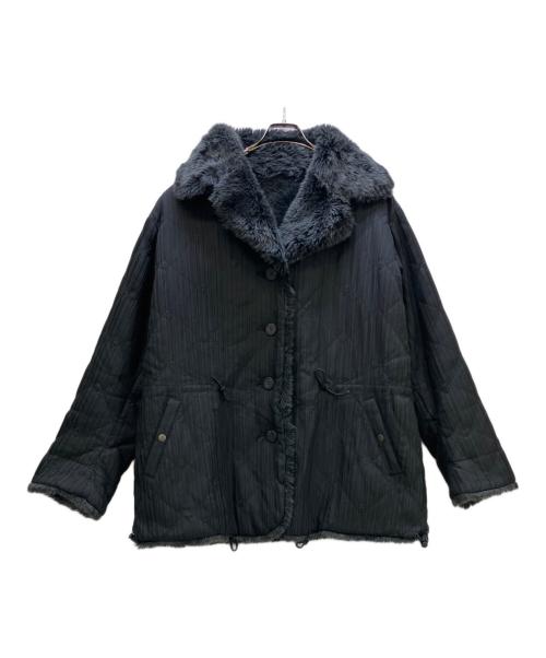 ISSEY MIYAKE（イッセイミヤケ）ISSEY MIYAKE (イッセイミヤケ) ファーコート ブラック サイズ:M 未使用品の古着・服飾アイテム