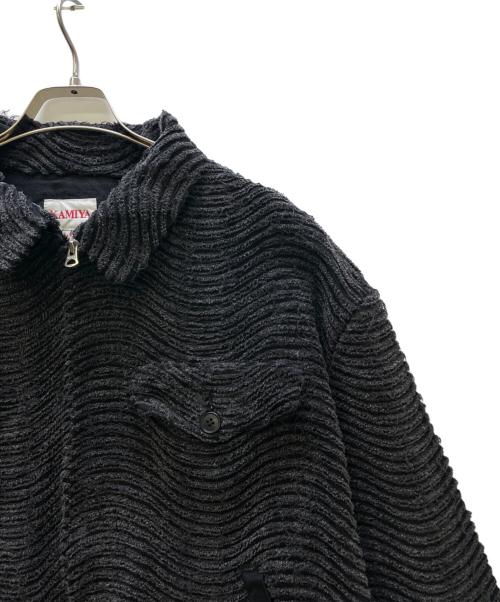 KAMIYA（カミヤ）KAMIYA (カミヤ) WAVE DENIM JACKET ブラック サイズ:Mの古着・服飾アイテム