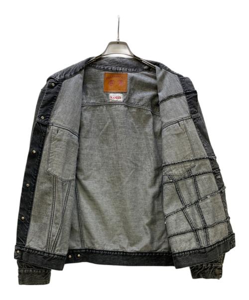 FULLCOUNT（フルカウント）FULLCOUNT (フルカウント) KAMIYA (カミヤ) Switching Denim Jacket グレー サイズ:Lの古着・服飾アイテム