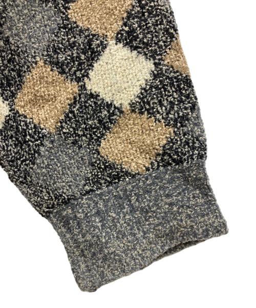 Burberry's（バーバリーズ）Burberry's (バーバリーズ) アーガイル柄 厚手ニット グレー×ブラウン サイズ:Lの古着・服飾アイテム