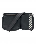 OFFWHITEオフホワイト）の古着「バイアスプリントデタッチャブルウエストバッグ」｜ブラック