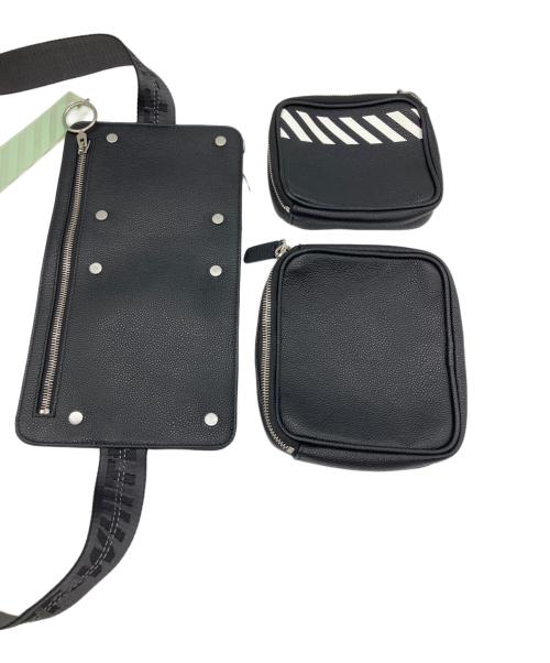 OFFWHITE（オフホワイト）OFFWHITE (オフホワイト) バイアスプリントデタッチャブルウエストバッグ ブラックの古着・服飾アイテム