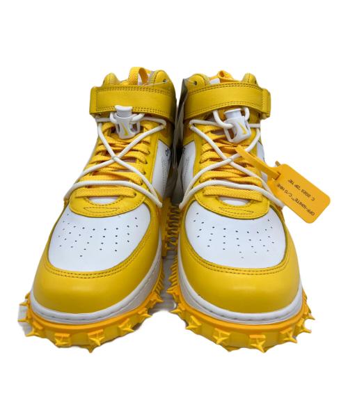NIKE（ナイキ）NIKE (ナイキ) OFFWHITE (オフホワイト) ハイカットスニーカー Air Force 1 Mid SP LTHR イエロー×ホワイト サイズ:29.5 未使用品の古着・服飾アイテム