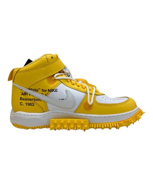 NIKE（ナイキ）NIKE (ナイキ) OFFWHITE (オフホワイト) ハイカットスニーカー Air Force 1 Mid SP LTHR イエロー×ホワイト サイズ:29.5 未使用品の古着・服飾アイテム