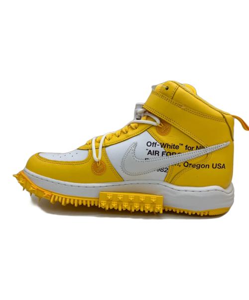NIKE（ナイキ）NIKE (ナイキ) OFFWHITE (オフホワイト) ハイカットスニーカー Air Force 1 Mid SP LTHR イエロー×ホワイト サイズ:29.5 未使用品の古着・服飾アイテム