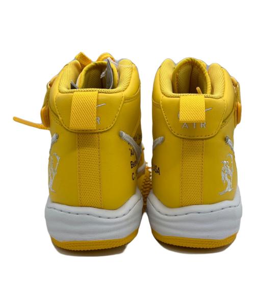 NIKE（ナイキ）NIKE (ナイキ) OFFWHITE (オフホワイト) ハイカットスニーカー Air Force 1 Mid SP LTHR イエロー×ホワイト サイズ:29.5 未使用品の古着・服飾アイテム