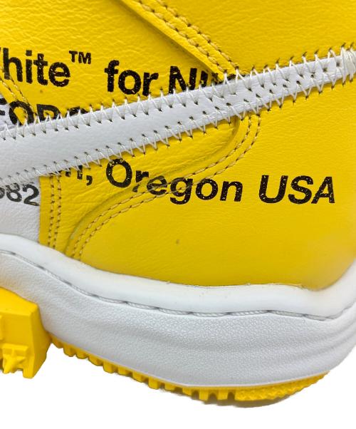 NIKE（ナイキ）NIKE (ナイキ) OFFWHITE (オフホワイト) ハイカットスニーカー Air Force 1 Mid SP LTHR イエロー×ホワイト サイズ:29.5 未使用品の古着・服飾アイテム