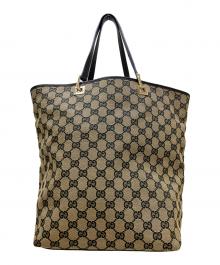 GUCCI（グッチ）の古着「トートバッグ GG総柄」｜ベージュ×ブラック